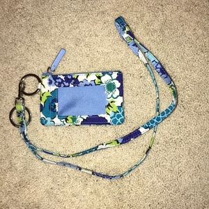 Vera Bradley wallet and lanyard